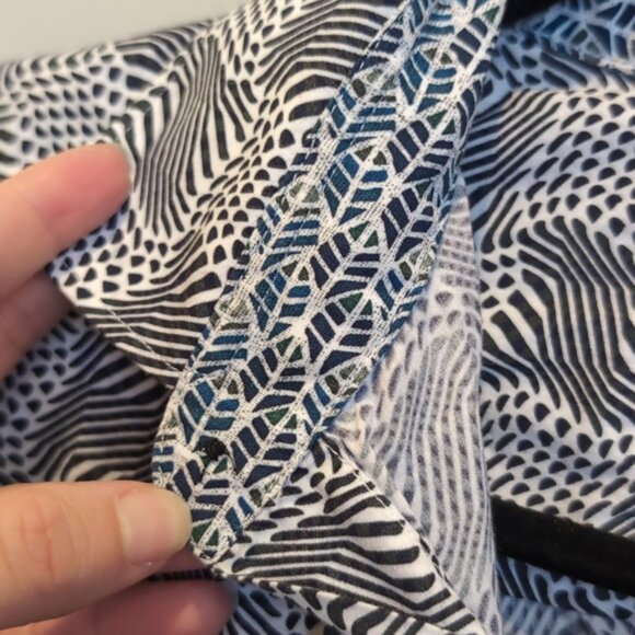 Robert Graham Geometric Print Short Sleeve Shirt Polo Cotton Classic Fit Top - Picture 11 of 14